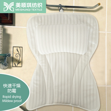 Breathable mesh fabric bath pillow